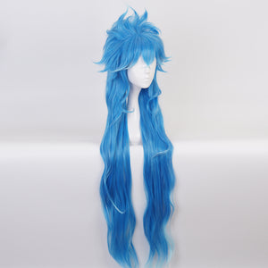 Rulercosplay Twisted Wonderland Idia Blue Long Cosplay Wig
