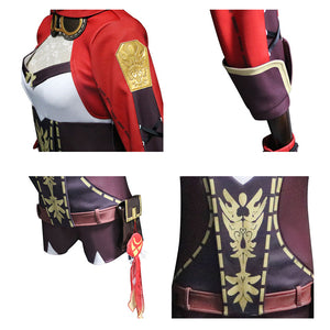 Rulercosplay Genshin Impact Amber Red Dress Cosplay Costume