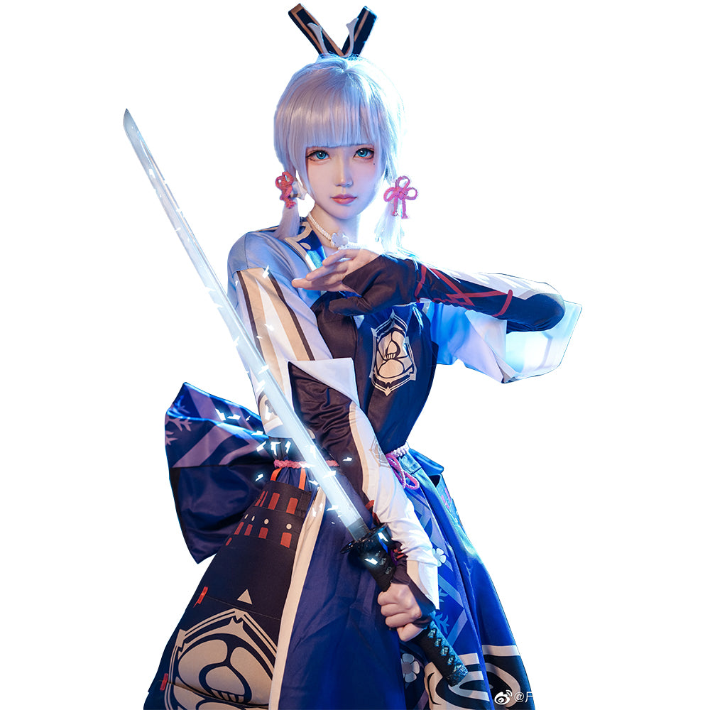 Rulercosplay Genshin Impact Kamisato Ayaka Blue Dress Cosplay Costume