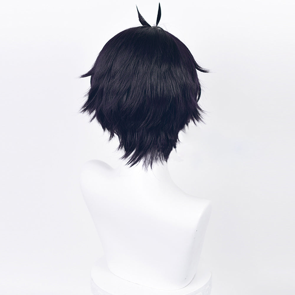 Rulercosplay Anime Virtual vtuber Ren Zotto Black Short Cosplay Wig
