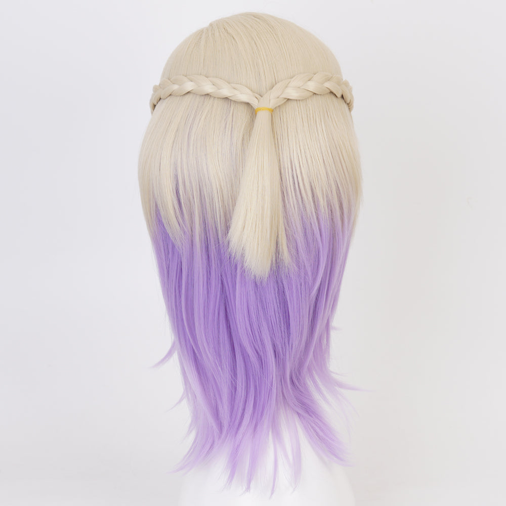 Rulercosplay Twisted Wonderland Vil Golden And Purple Short Cosplay Wig