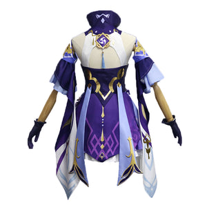 Rulercosplay Genshin Impact Keqing Purple Dress Cosplay Costume