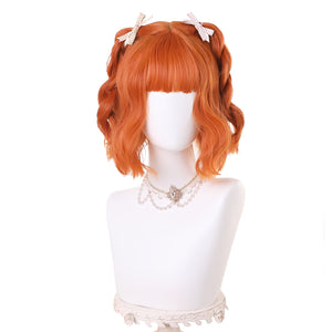 Rulercosplay Rainbow Candy Wigs Orange Short Lolita Wig