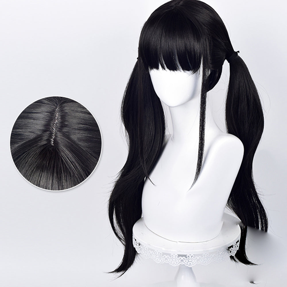 Rulercosplay Anime Lycoris Recoil Inoue Takina Black long Cosplay Wig