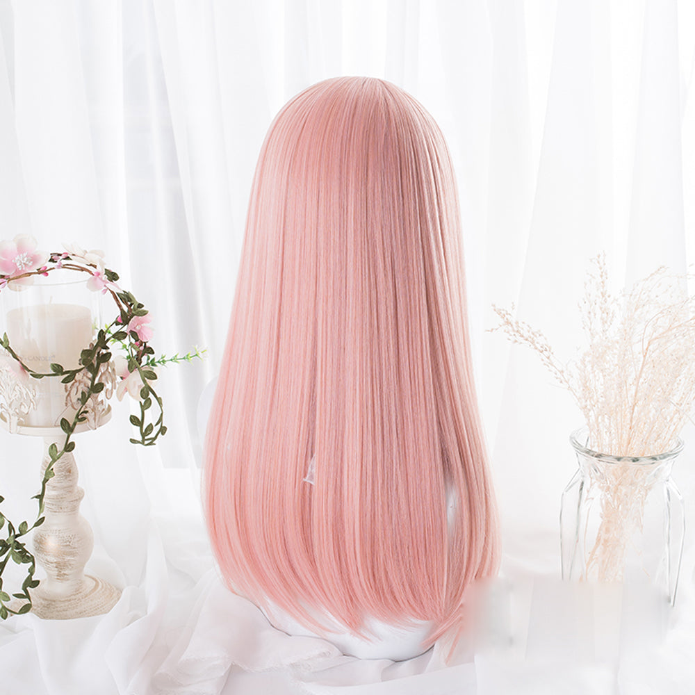 Rulercosplay Rainbow Candy Wigs Pink Long Lolita Wig
