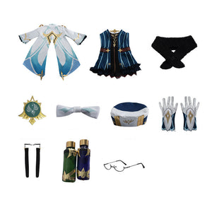 Rulercosplay Genshin Impact Sucrose Blue Dress Cosplay Costume