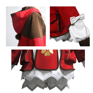 Rulercosplay Genshin Impact Klee Red Dress Cosplay Costume