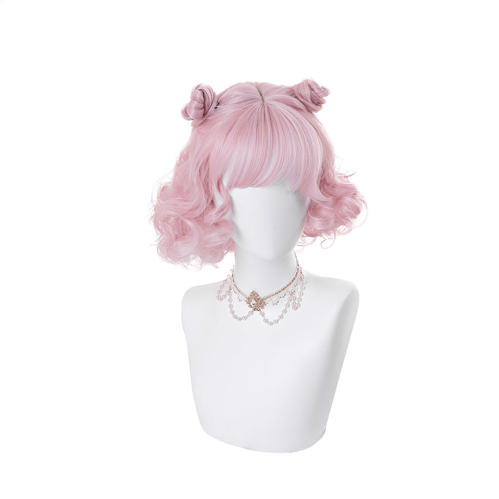Rulercosplay Rainbow Candy Wigs Pink, Light green Medium Lolita Wig