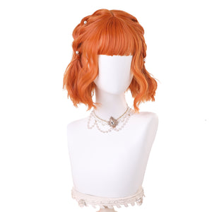 Rulercosplay Rainbow Candy Wigs Orange Short Lolita Wig