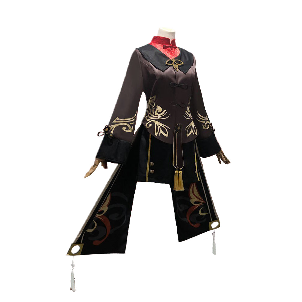Rulercosplay Genshin Impact Hu Tao Brown Coat Cosplay Costume