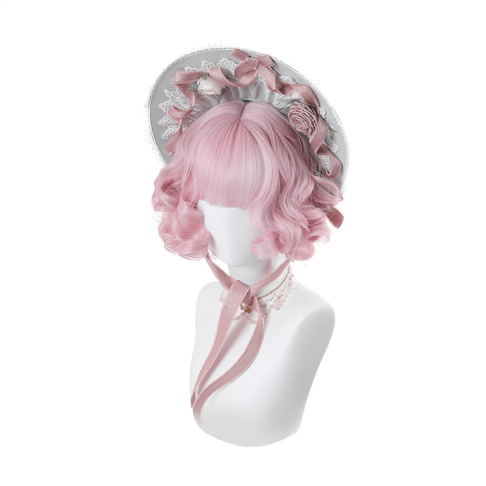 Rulercosplay Rainbow Candy Wigs Pink, Light green Medium Lolita Wig