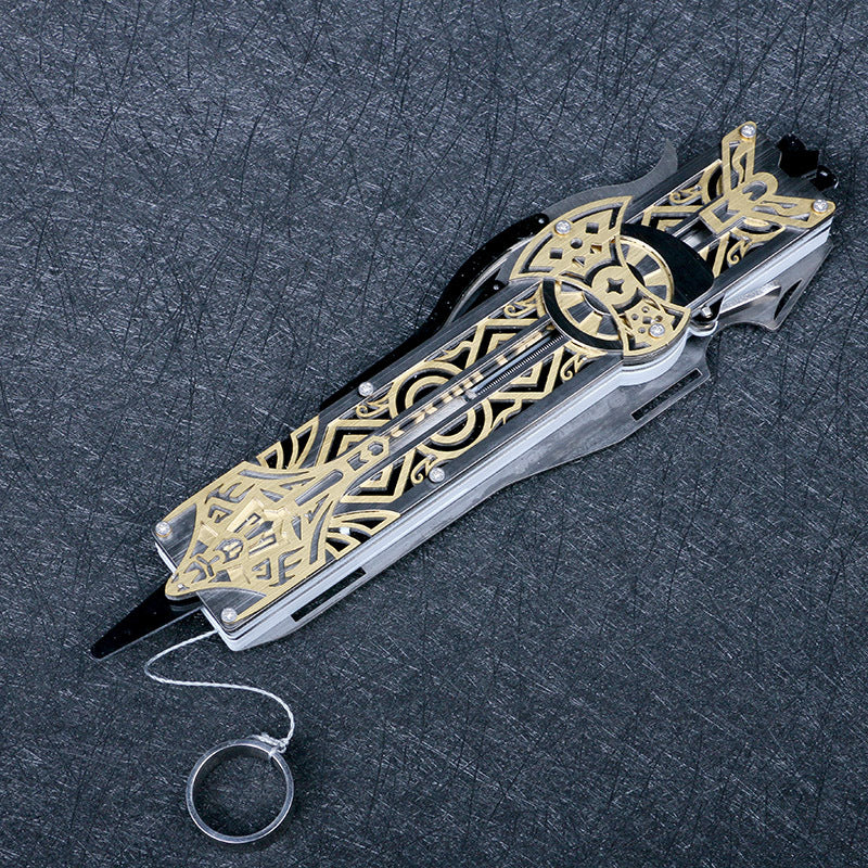 Rulercosplay Assassin's Creed Hidden Blade Two-stage Handmade Cosplay Weapon - Metal Version