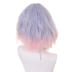 Rulercosplay Rainbow Candy Wigs Blue-purple gradient orange-pink Short Lolita Wig