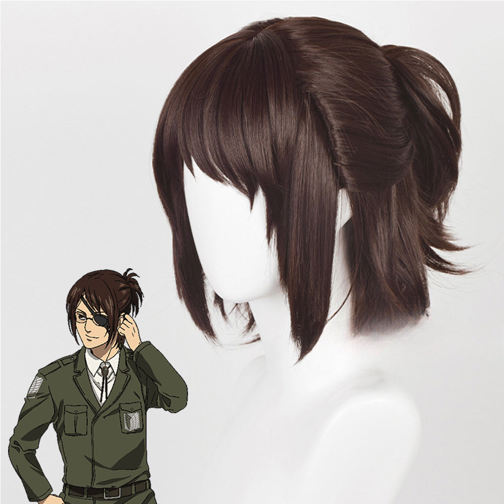 Rulercosplay Anime Attack on Titan 4 Hange Zoe Brown Short Cosplay Wig