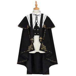 Rulercosplay Black Lolita Dress Retro College style OP Dress