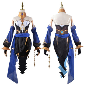 Rulercosplay Game Genshin Impact Layla Blue Dress Cosplay Costume