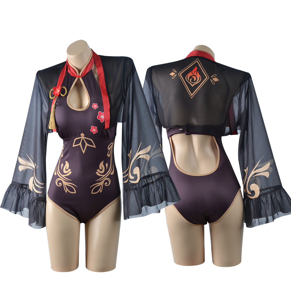 Rulercosplay Genshin impact Hu Tao Swimsuit Game Cosplay Costume