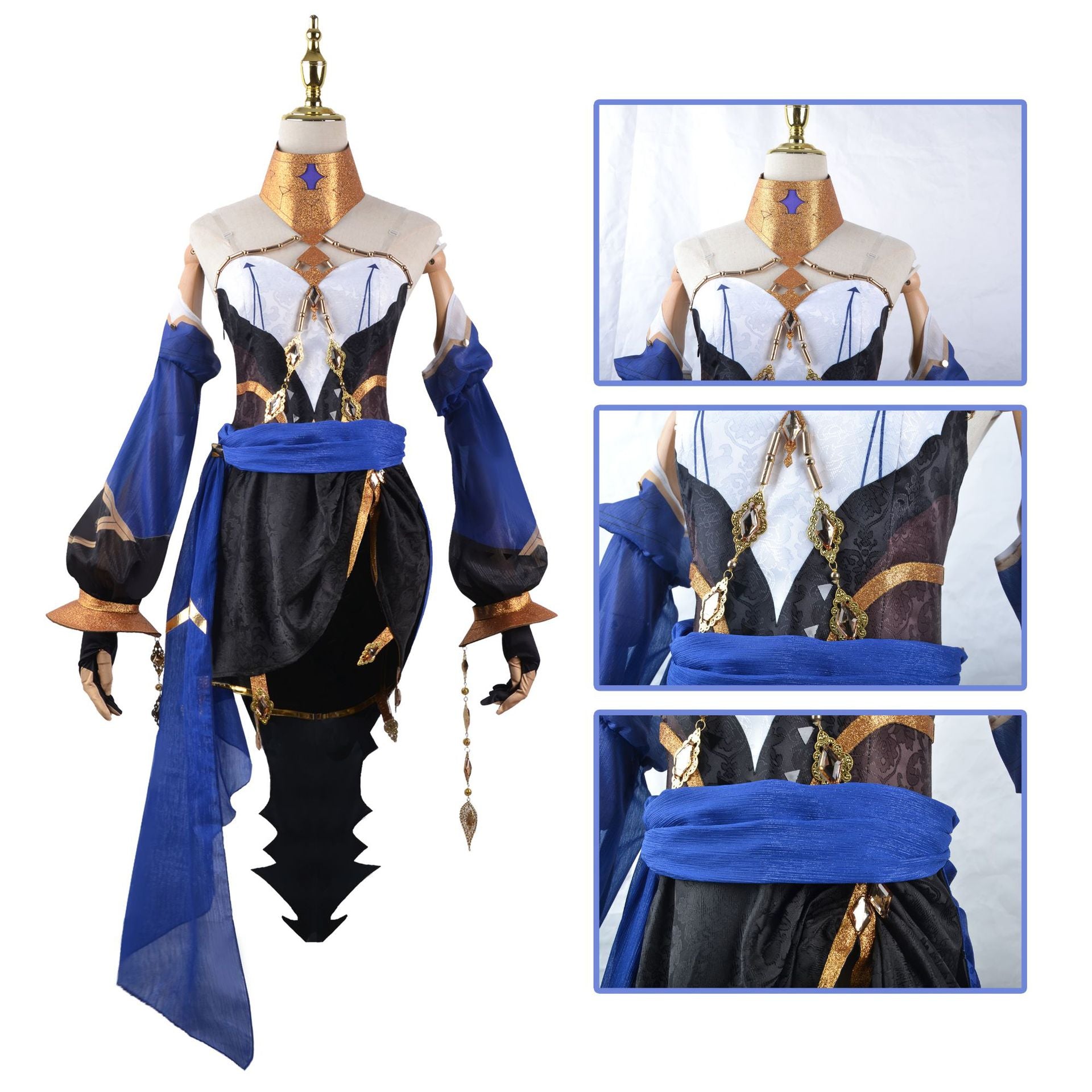 Rulercosplay Game Genshin Impact Layla Blue Dress Cosplay Costume