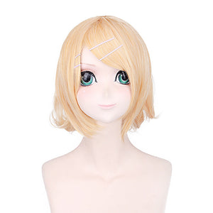 Rulercosplay Vocaloid Kagamine Rin Yellow Short Cosplay Wig
