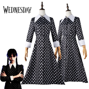 Rulercosplay The Addams Family Wednesday Addams Black Dress Cosplay Costume