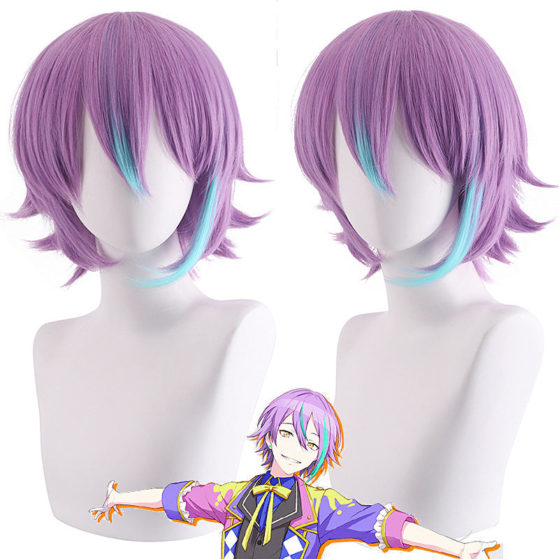 Rulercosplay Anime Project Sekai Colorful Stage feat Hatsune Miku Kamishiro Rui Purple Short Cosplay Wig