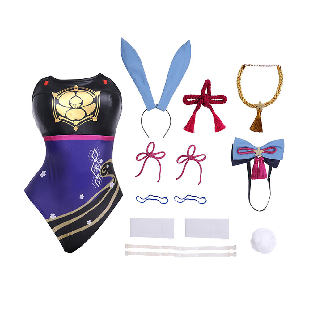 Rulercosplay Game Genshin Impact Kamisato Ayaka Swimsuit Cosplay Costume
