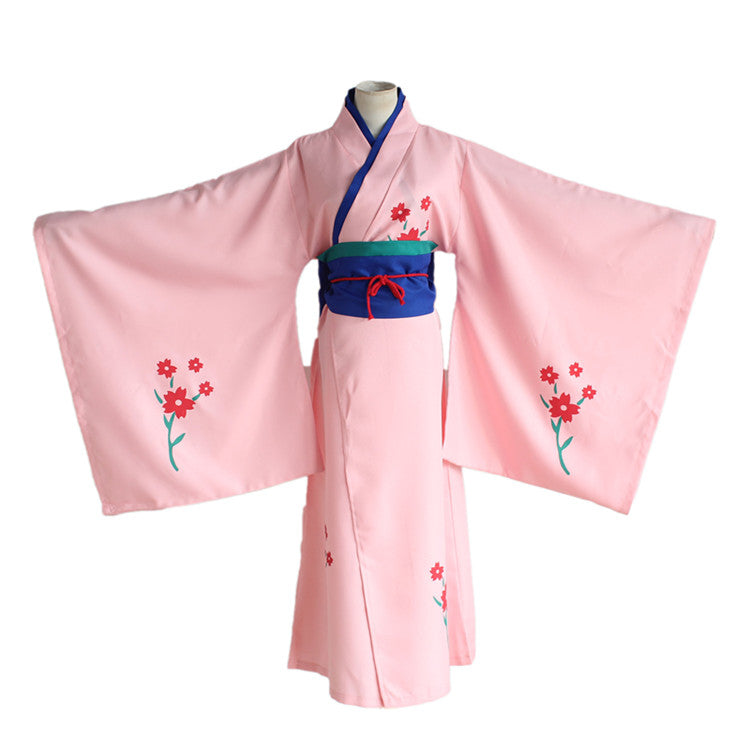 Rulercosplay Anime GINTAMA Shimura Tae Pink kimono Cosplay Costume