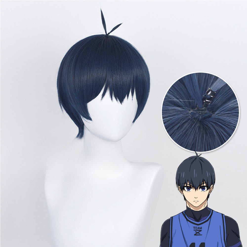 Rulercosplay Anime BLUE LOCK Yoichi Isagi Black Cosplay Wig - Rulercosplay