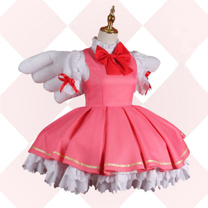 Rulercosplay Anime Cardcaptor Sakura Sakura Pink Dress Cosplay Costume - Rulercosplay