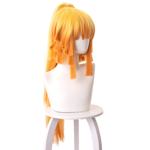 Rulercosplay Anime Demon Slayer Agatsuma Zenitsu Yellow gradient orange Short Cosplay Wig - Rulercosplay