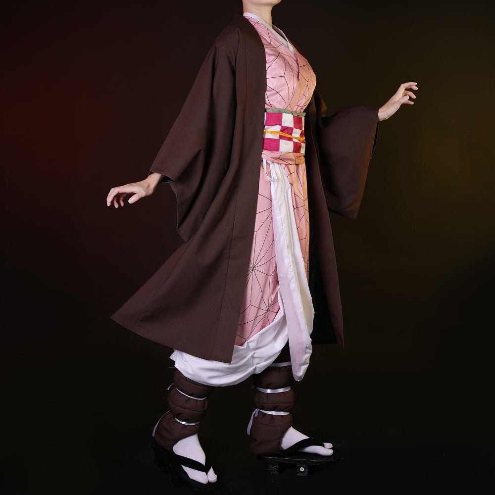 Rulercosplay Anime Demon Slayer Kamado Nezuko Ladies Kimono Cosplay Costume - Rulercosplay
