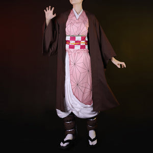 Rulercosplay Anime Demon Slayer Kamado Nezuko Ladies Kimono Cosplay Costume - Rulercosplay