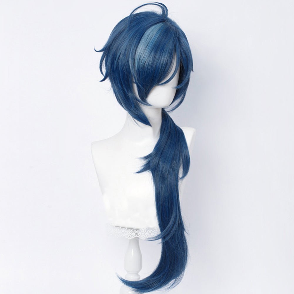 Rulercosplay Anime Genshin Impact Kaeya Alberich Blue Long Cosplay Wig - Rulercosplay