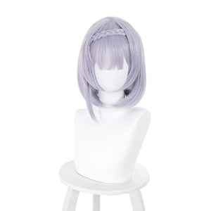 Rulercosplay Anime Genshin Impact Noelle Grayish purple Medium Cosplay Wig - Rulercosplay