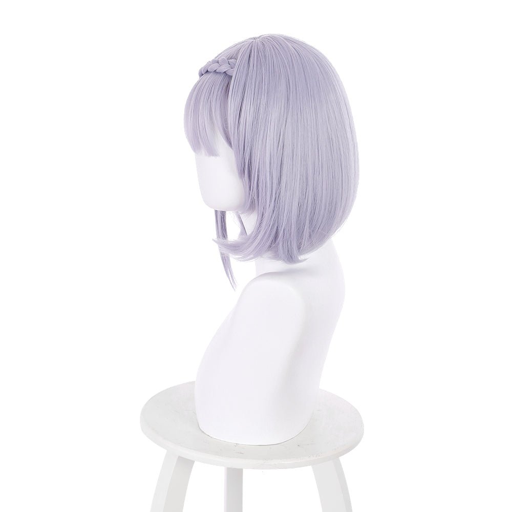 Rulercosplay Anime Genshin Impact Noelle Grayish purple Medium Cosplay Wig - Rulercosplay