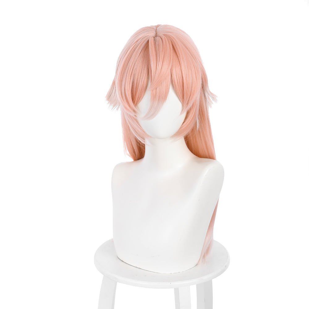 Rulercosplay Anime Genshin Impact Yanfei Pink Medium Cosplay Wig - Rulercosplay