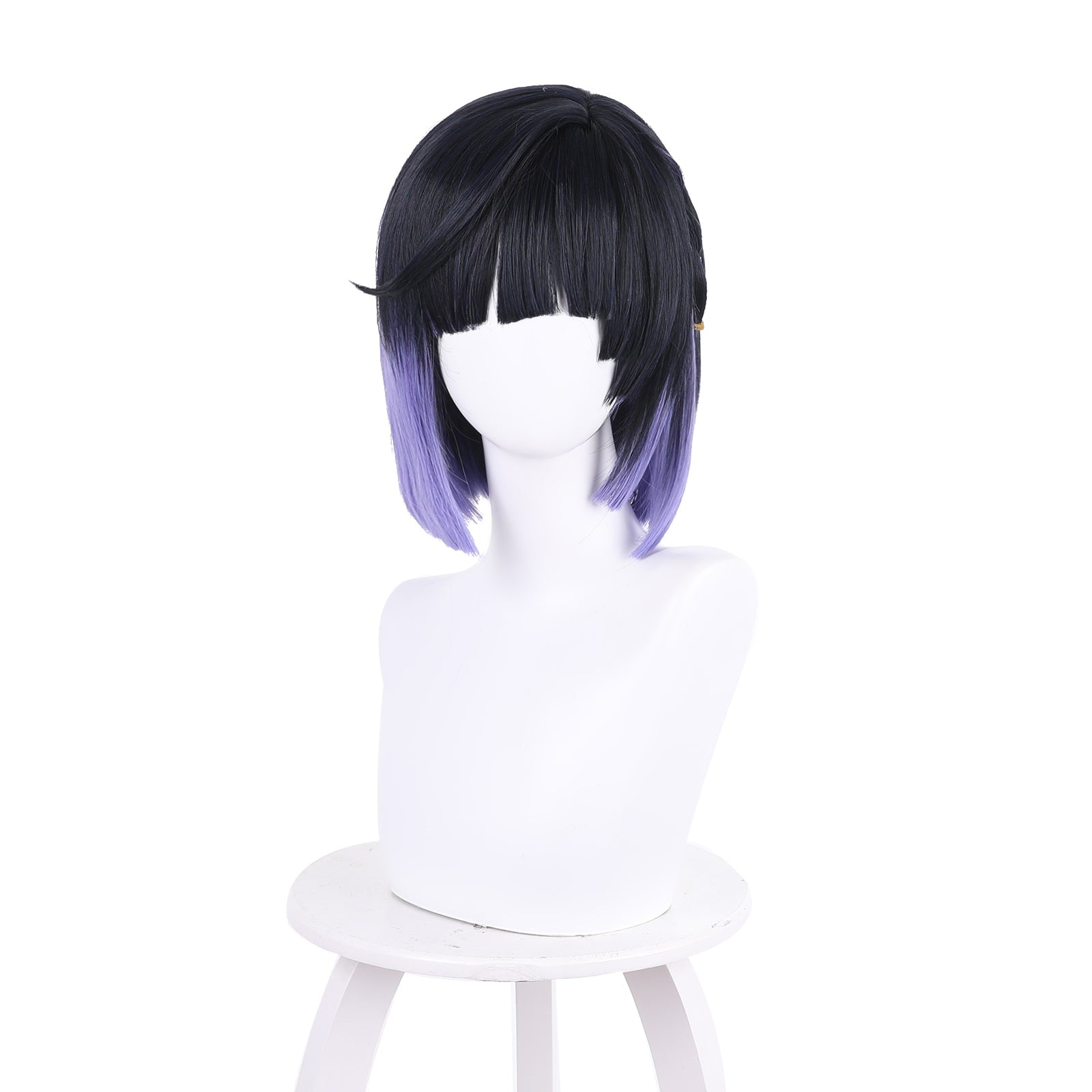 Rulercosplay Anime Genshin Impact Yelan Dark blue gradient bluish violet Short Cosplay Wig - Rulercosplay
