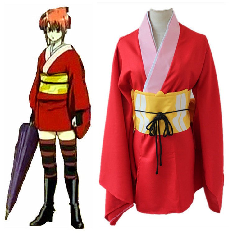 Rulercosplay Anime GINTAMA Kagura Kimono Cosplay Costume - Rulercosplay